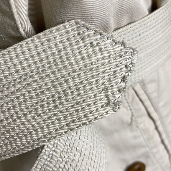 J. Crew Women’s Utility Belted Button Down Short Trench Coat Jacket Tan Size 4 - Picture 12 of 16